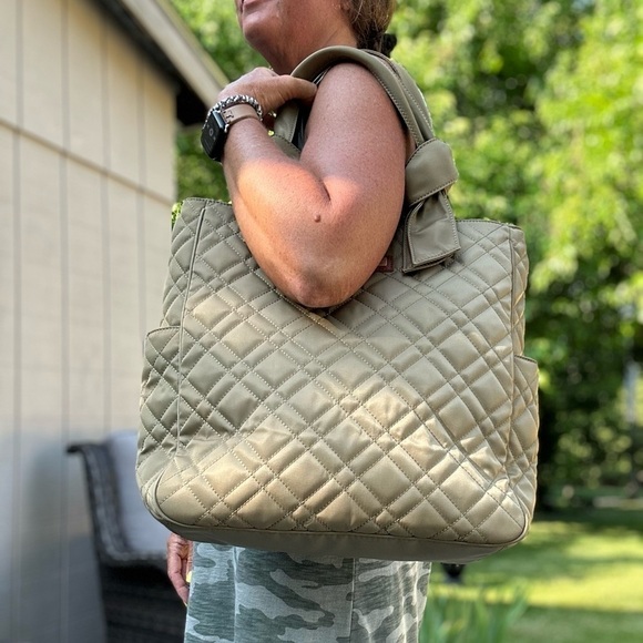 Calvin Klein Quilted Tote - Olive Green - Picture 16 of 16